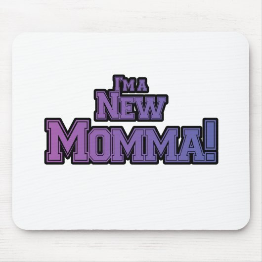 Paars ben ik een New Momma Tshirts en Gifts Muismat (Voorkant)
