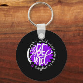 Paars bewustzijn bij overdosering sleutelhanger (Voorkant)