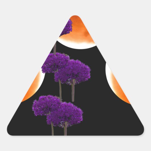 Paars binnendringen driehoek sticker (Voorkant)