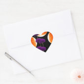 Paars binnendringen hart sticker (Envelop)