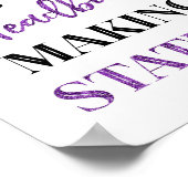 Paars Black Confetti Headband Making Station Poster (Hoek)