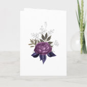 Paars Black en Gold Gothic Wedding Programma (Achterkant)