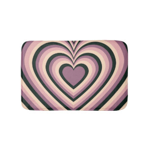 Paars Black Hypnotic Heart Love Patroon Badmat