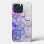 Paars blauw Abstract trambeeld Aangepast Case-Mate iPhone Case (Achterkant)