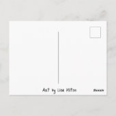 Paars, blauw en Blauwgroen Abstract | Denk aan u C Briefkaart (Achterkant)