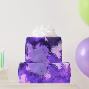 Paars blauw en cool modern elegant design cadeaupapier