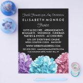 Paars, blauw en roze hydrangea, bloemengebak flyer (Enkel)