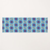 Paars blauw fractal Patroon Yogamat (Voorkant (horizontaal))