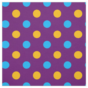 Paars Blauw Geel Stippen Design Stof