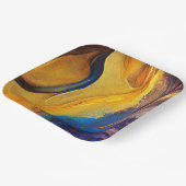 Paars, blauw, goudpapier bord (Gebogen)