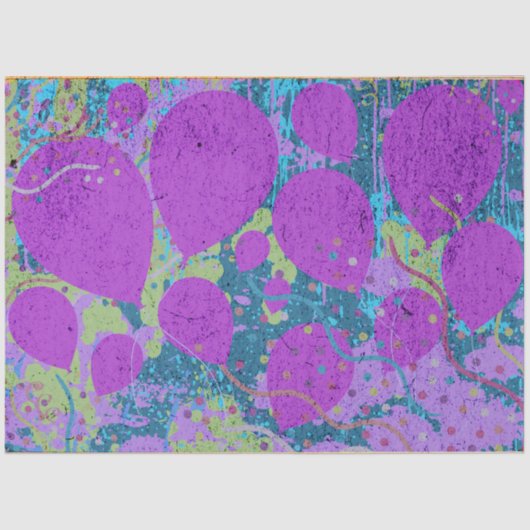 Paars Blauw Groen Tissuepapier (Voorkant)