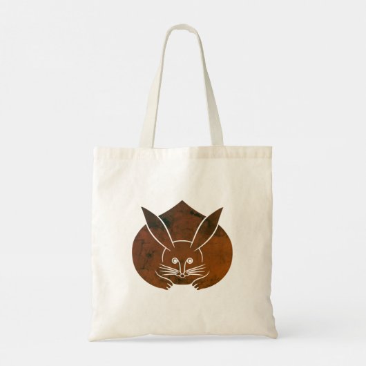 Paars Blauw Japan Rabbit Mon Grafisch Tote Bag (Achterkant)