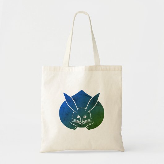 Paars Blauw Japan Rabbit Mon Grafisch Tote Bag (Voorkant)