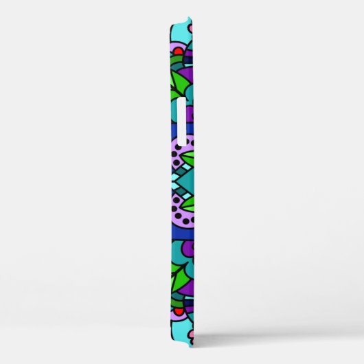 Paars, blauw Mandala Abstract design Case-Mate iPhone Case (Achterkant / Rechts)