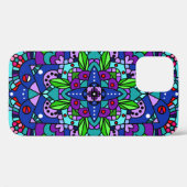Paars, blauw Mandala Abstract design Case-Mate iPhone Case (Achterkant (horizontaal))