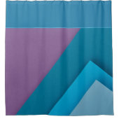 Paars blauw met meerdere kleuren douchegordijn (Voorkant)