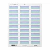 Paars blauw regenboogterugzendadres etiket (Full Sheet)