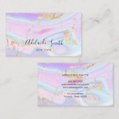 paars blauw roze marmer visitekaartje (Voorkant / Achterkant)