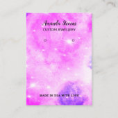 Paars blauw scherm met ruitvormig ontwerp visitekaartje (Voorkant)