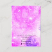 Paars blauw scherm met ruitvormig ontwerp visitekaartje (Achterkant)