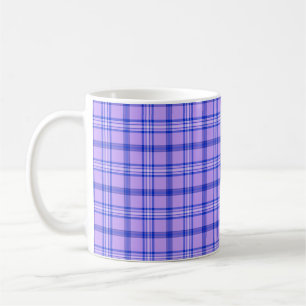 Paars Blauw Schotland Klassiek Patroon Helder Koffiemok