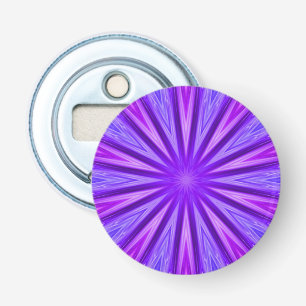 Paars/Blauwe Kaleidoscoop Flesopener Button Flesopener