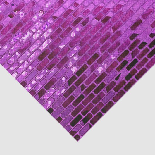 Paars Block Shimmer Pattern Tissuepapier (Detail)
