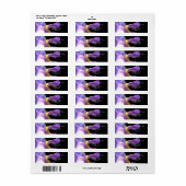 paars bloembride van iris en gomadres etiket (Full Sheet)