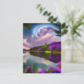 Paars bloemen Draad en meer Briefkaart (Staand voorkant)