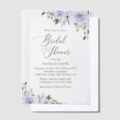 Paars bloemen, Lila bloemen, Boho, Vrijgezellenfee Vellum Uitnodigingen (Offset)