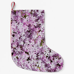 Paars bloemen zomerbloesem frisse achtergrond kleine kerstsok