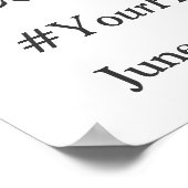 Paars bloemengraduatiefoto booth poster (Hoek)