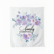Paars Bloemhart Boeket | Familie Citaat