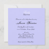 Paars "Bloemkind" Sonogram Baby shower Uitnodigen Kaart (Achterkant)