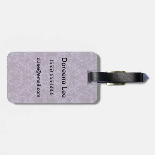 Paars bloemkool 2 bagagelabel (Achterkant horizontaal)