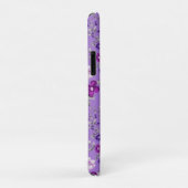 Paars bloesem Case-Mate iPhone case (Achterkant/rechts)