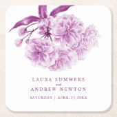 Paars blossom onderzetters (Voorkant)