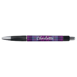 Paars Blue Scottish Tartan Pset op persoonlijke ti Pen