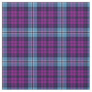 Paars Blue Scottish Tartan Pset Stof