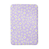 Paars Boho Lente Madeliefjes Patroon Badmat (Voorkant Verticaal)