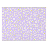 Paars Boho Spring Daisies Pattern Tafelkleed (Voorkant (Horizontaal))
