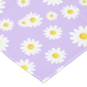 Paars Boho Spring Daisies Pattern Tafelkleed (Gekanteld)