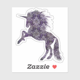  Paars Boho Unicorn Sticker