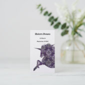 Paars Boho Unicorn Visitekaartje (Staand voorkant)