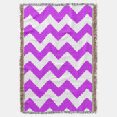 Paars Bold Chevron Deken (Voorkant Verticaal)