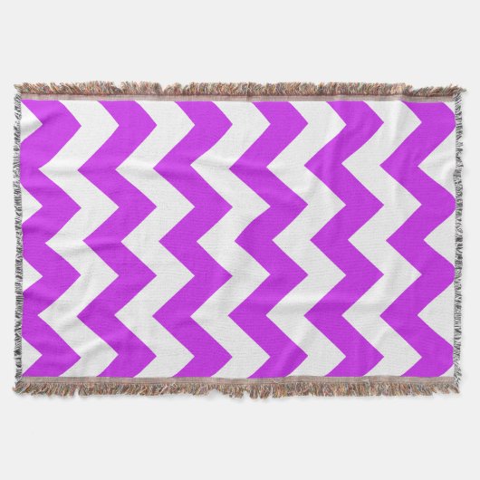 Paars Bold Chevron Deken (Voorkant)