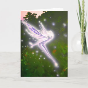 Paars Bosje faerie - Wenskaart Kaart