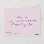Paars Briefkaart (Achterkant)