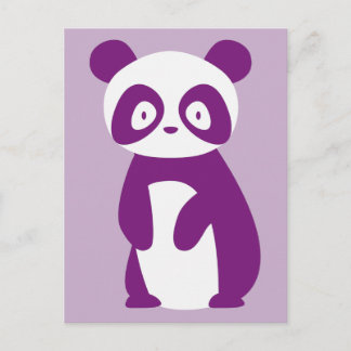 Paars Briefkaart Panda