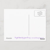 Paars briefkaart van de 'Love' (Achterkant)